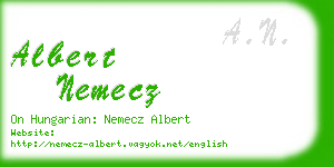 albert nemecz business card